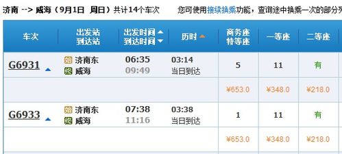 济南到威海汽车多少钱