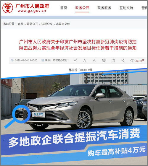 佛山汽车落地补贴多少