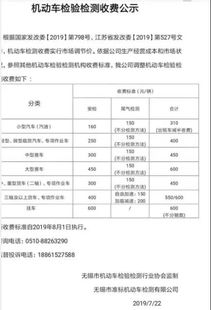 无锡汽车年审费用多少