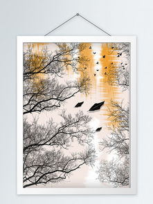水粉画风景姻缘树图片(水粉画,风景)