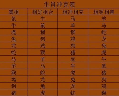 属相姻缘匹配表大全(属相缘分配对)