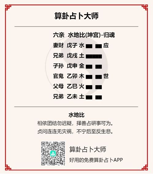 水地比卦人的姻缘(水地比卦感情会复合吗)