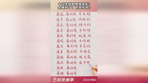 十二生肖配姻缘(十二生肖搭配婚姻)